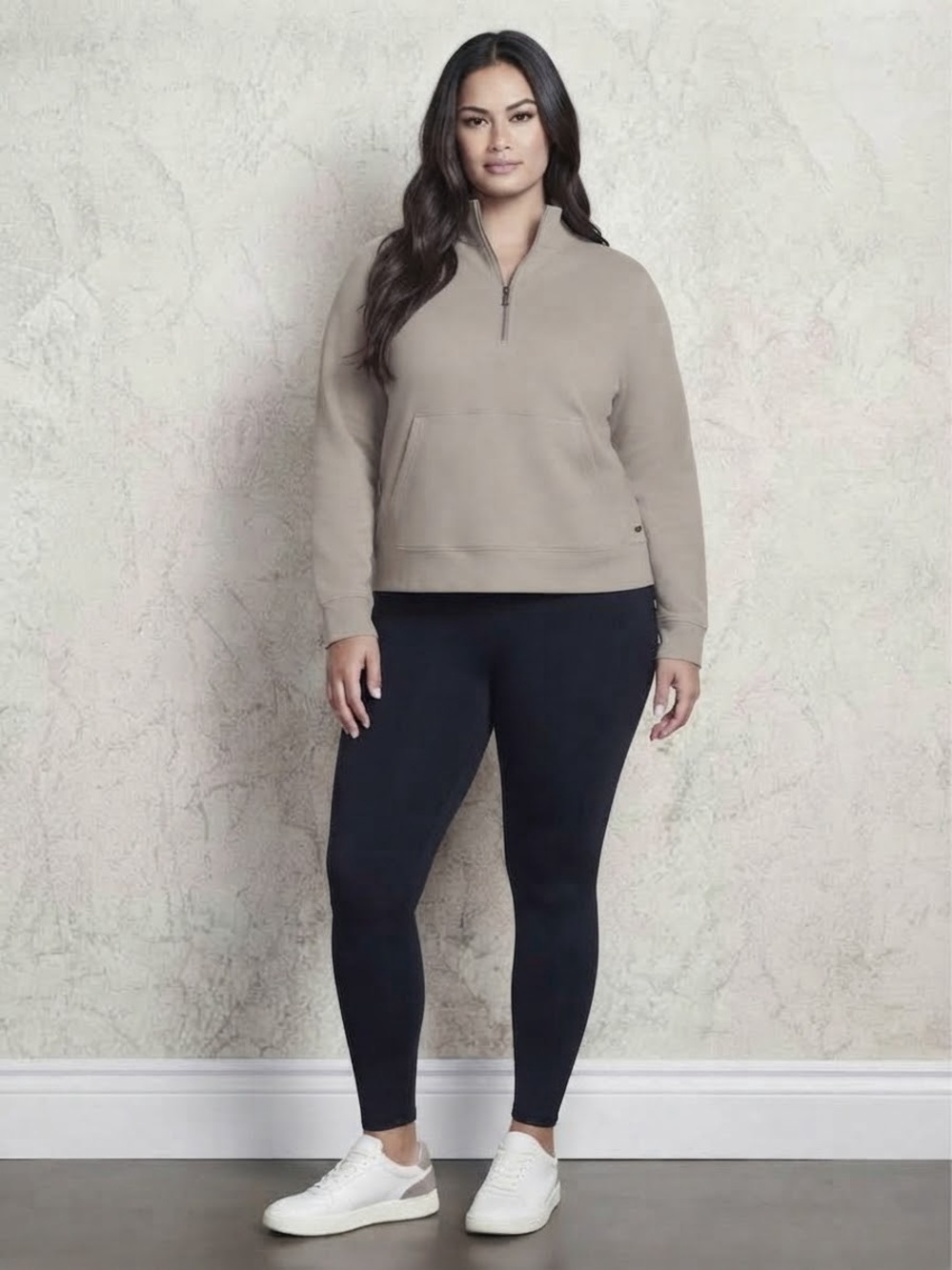 Skechers GOWALK Quarter Zip Ribbed Active Top